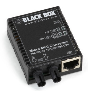 Black Box LMC403A & LMC404A Fast Ethernet Media Converter, Singlemode Fiber, 1310nm, 30km, ST or SC